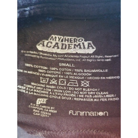 My Hero Academia Unisex Small Graphic Tee Shirt - Picture 3 of 5